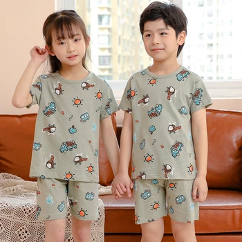Çilek Pijama Kız Pamuk Seti Yaz çocuk giyim setleri Yürümeye Başlayan Çocuk Pijama Koreli Çocuklar günlük giysi 2 6 8 10 Yıl 5