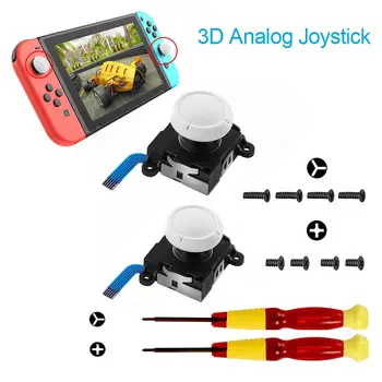 2-Pack 3D Joycon Joystick Değiştirme,ABLEWE Analog Başparmak Sopa Joy Con tamir kiti Nintendo Anahtarı için, dahil Tri-Kanat, Çapraz