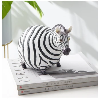 Iskandinav Ins Yağ Zebra Reçine Hayvan Figürleri Süsler Hayvan Modeli masa dekoru Ev Dekorasyon Aksesuarları Modern Oda Dekorasyon