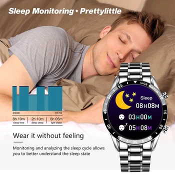 LIGE 2021 Yeni Moda Smartwatch Bluetooth Çağrı Spor erkek saati Kalp Hızı İzleme müzik kontrol cihazı Su Geçirmez akıllı saat Adam