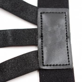 2 Adet Naylon Elastik Bacak Jartiyer Plastik Kilitleme Kelepçeleri Gömlek Kalır Tutucu Sapanlar Siyah Yeni