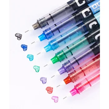 1 adet Ücretsiz Mürekkep renkli jel kalem Seti Süper Sıvı 0.38 mm Ekstra Ince Makaralı Tükenmez Kalemler Günlük Yazma Ofis Okul A6974