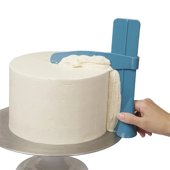 Kek Kazıyıcı Pürüzsüz Ayarlanabilir Fondan Spatula Çerez Ekmek Kenar Krem Dekorasyon DIY Bakeware Sofra Mutfak Pişirme Araçları