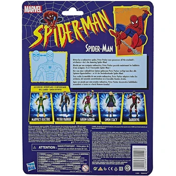 Marvel Legends Örümcek Adam Aksiyon Figürü Örümcek Adam Retro Heykelcik Mini PVC Heykeli Bebek Modeli Dekorasyon Oyuncaklar Çocuklar için Hediye
