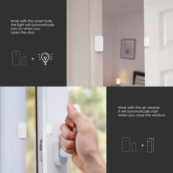 Aqara Kapı Pencere Sensörü Zigbee Kablosuz Bağlantı Akıllı Ev Mini Kapı Sensörü İle Çalışmak Android IOS App Desteği Apple Homekit 3