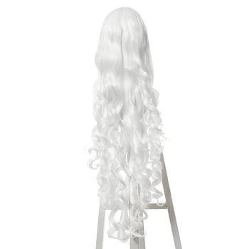 L-email peruk 40 inç 100cm Uzun Cosplay Peruk Beyaz Bej Uzun Dalgalı Peruk Kadınlar için Sentetik Saç Peruk Cosplay Peruk