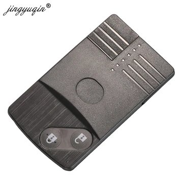 Jingyuqin Yedek Uzaktan akıllı anahtar Kart Kabuk 2 / 4 Düğmeler Mazda 5 6 için CX-7 CX-9 RX8 Miata MX5 Kesilmemiş Bıçak FOB Vaka