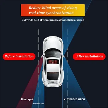 1/2 adet 360 Rotasyon Ayarlanabilir Araba Kör Nokta Ayna Geniş Açı Dışbükey dikiz aynası Görünüm Ön Arka Tekerlek Araba Aksesuarları