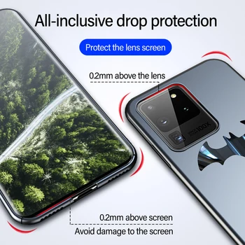 Ultra ince Metal Yarasa Mat PC telefon Kılıfı İçin Samsung Galaxy S21 S20 S10 E 5G S9 S8 Not 20 10 9 8 Artı koruma kapağı