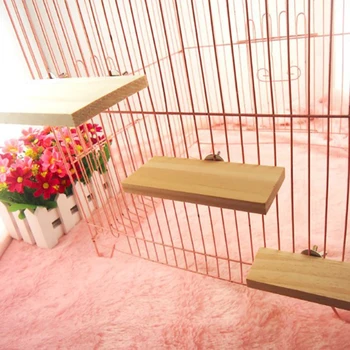 1pcs Ahşap Stand Platformu Pet Papağan Hamster Pençe sıçrama tahtası 3 Boyutları Pet İstasyonu Kurulu Taşlama Tünemiş Kuşlar Kafes Aksesuarları