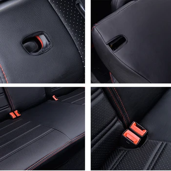 AutoDecorun PU deri koltuk kılıfları için Özel Fit Audi Q5 Araba klozet kapağı Aksesuarları Styling Oto Koltukları Destekler Yastık Kapakları 0