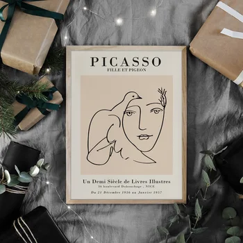 Ünlü Ressam Picasso Soyut Duvar Sanat baskı kağıdı Tuval Boyama Modern İskandinav Posteri Duvar Resimleri İçin Oturma Odası Dekor