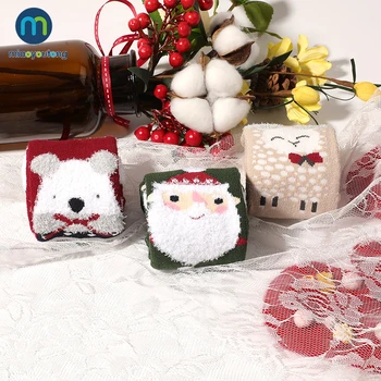 3 Çift / grup Noel Mercan Polar Çorap Merry Christmas Süslemeleri Ev İçin Noel Süsler Noel Yeni Yıl Miaoyoutong