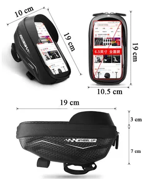 Su geçirmez Bisiklet Çantası telefon tutucu Samsung A51 A71 S20 Evrensel Bisiklet Gidon Çantası Mobil Destek Standı Dokunmatik Ekran Çantası
