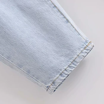 Wixra Kadın Streetwear Denim Pantolon Bayanlar Erkek Arkadaşı Rahat Yüksek Bel Açık Mavi Cepler Gevşek Kot Sonbahar Bahar