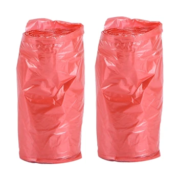 2 Rulo 50X46 CM çöp torbaları Tek Renk Kalın Uygun Çevre Plastik çöp torbaları Tek Kullanımlık Çanta Kırmızı