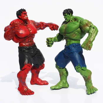 Film Süper Kahraman Avengers Hulk PVC action Figure oyuncak 25 cm Kırmızı Hulk Yeşil Hulk Rakamlar Oyuncaklar Ücretsiz Kargo 2