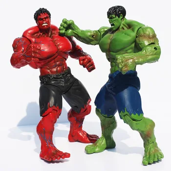 Film Süper Kahraman Avengers Hulk PVC action Figure oyuncak 25 cm Kırmızı Hulk Yeşil Hulk Rakamlar Oyuncaklar Ücretsiz Kargo 3