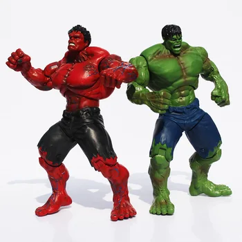 Film Süper Kahraman Avengers Hulk PVC action Figure oyuncak 25 cm Kırmızı Hulk Yeşil Hulk Rakamlar Oyuncaklar Ücretsiz Kargo 5